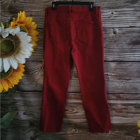 Gloria Vanderbilt Women's Jeans "Amanda " barn red 14P Pre-owned - Picture 2 of 5